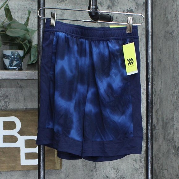 NWT All In Motion Boys' Basketball Shorts 7 M Blue Camo - Picture 2 of 6